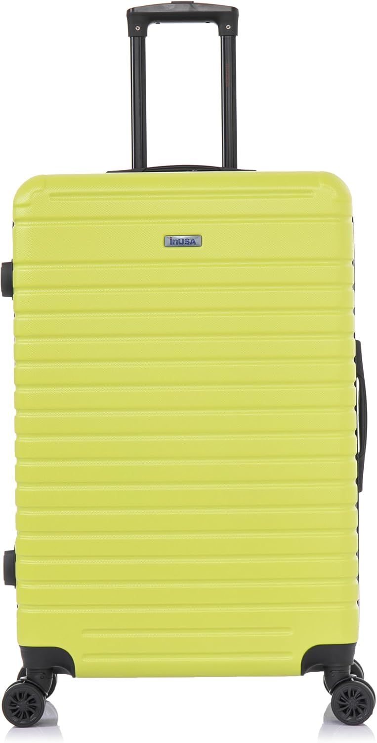 DEEP Luggage with GEL Handle | Spacious Traveling Suitcases, Travel Suitcase with Dual Spinner Wheels and Studs | 20 Inch Carry On Hardside Luggage | Blue