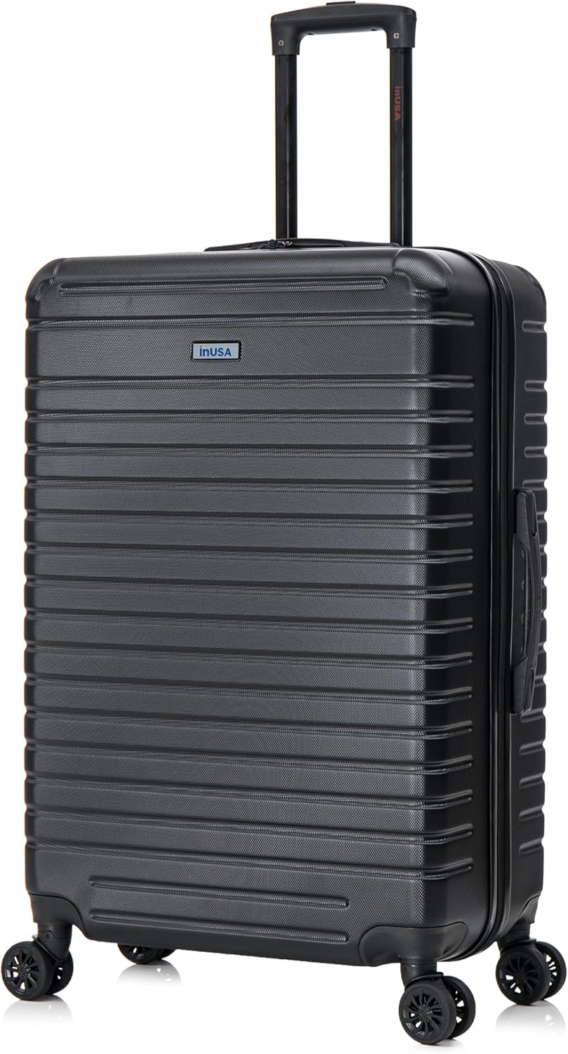 DEEP Luggage with GEL Handle | Spacious Traveling Suitcases, Travel Suitcase with Dual Spinner Wheels and Studs | 20 Inch Carry On Hardside Luggage | Blue