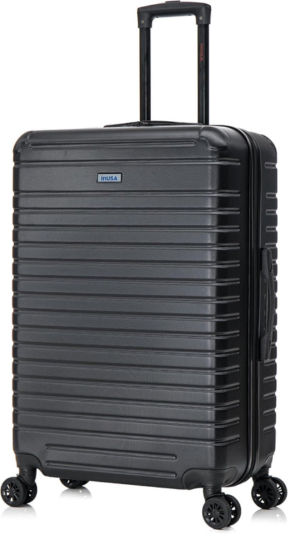 DEEP Luggage with GEL Handle | Spacious Traveling Suitcases, Travel Suitcase with Dual Spinner Wheels and Studs | 20 Inch Carry On Hardside Luggage | Blue