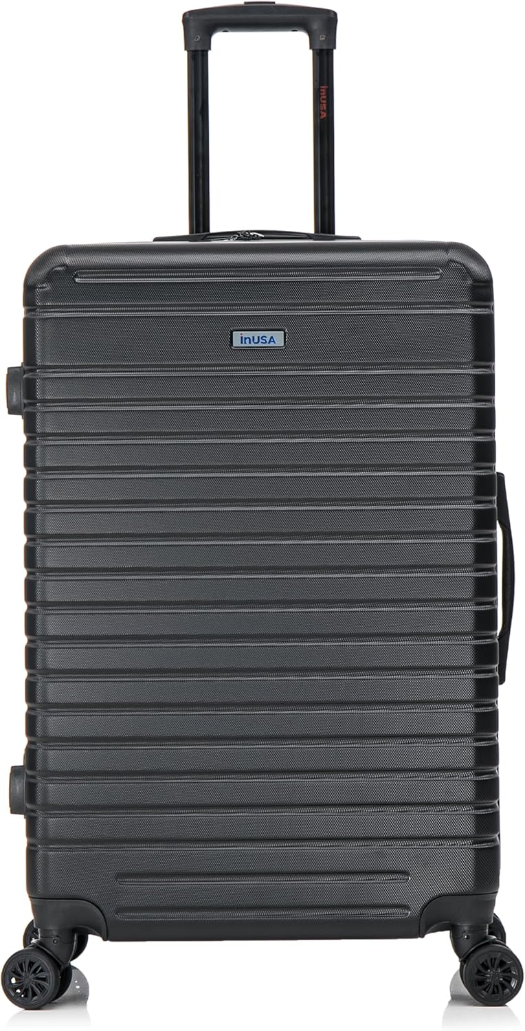 DEEP Luggage with GEL Handle | Spacious Traveling Suitcases, Travel Suitcase with Dual Spinner Wheels and Studs | 20 Inch Carry On Hardside Luggage | Blue