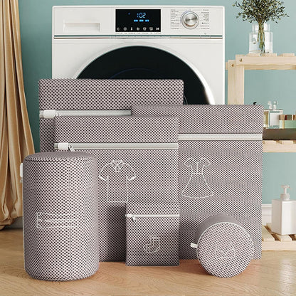 Mesh Washing Bags for Laundry, Thicken Anti-Knot Bra Organizer | with Zipper Machine Washable Anti-Deformation Laundry Mesh Wash Bags | for Outerwear Skirt T-Shirt Sock Pant Travel Dorm