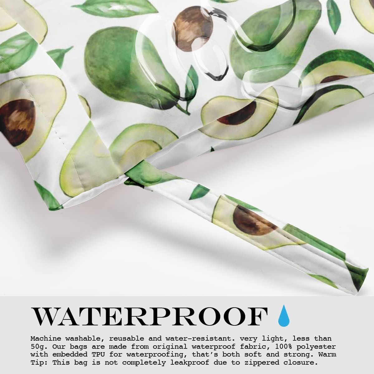 Wet Bag, Wet Dry Bag, Wet Bag for Swimsuit, Travel, Beach, Pool, Diapers, Dirty Yoga Gym Clothes, Makeup Bag, Waterproof Reusable Fruit Decor Orange Strawberry
