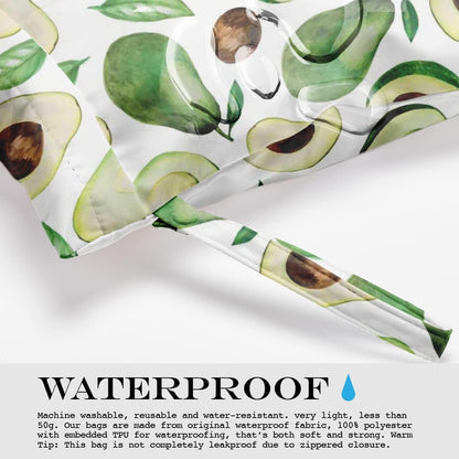 Wet Bag, Wet Dry Bag, Wet Bag for Swimsuit, Travel, Beach, Pool, Diapers, Dirty Yoga Gym Clothes, Makeup Bag, Waterproof Reusable Fruit Decor Orange Strawberry