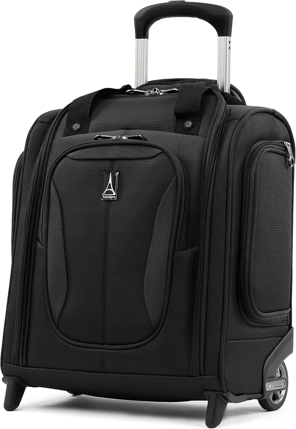Tourlite Softside Lightweight Rolling Underseat Compact Carry-On Upright 2 Wheel Bag, Men and Women, Black, 15-Inch