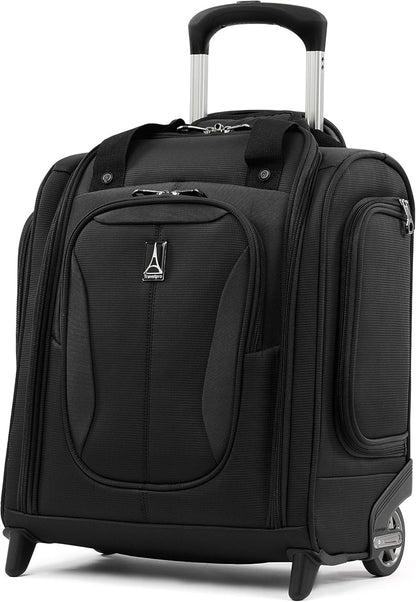 Tourlite Softside Lightweight Rolling Underseat Compact Carry-On Upright 2 Wheel Bag, Men and Women, Black, 15-Inch