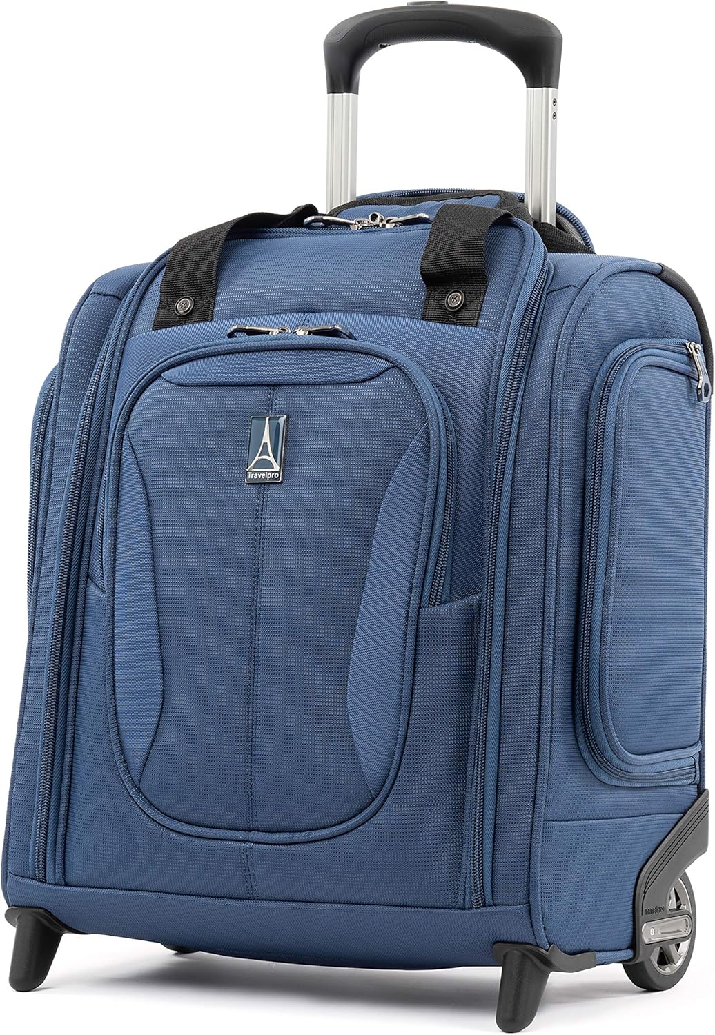 Tourlite Softside Lightweight Rolling Underseat Compact Carry-On Upright 2 Wheel Bag, Men and Women, Black, 15-Inch