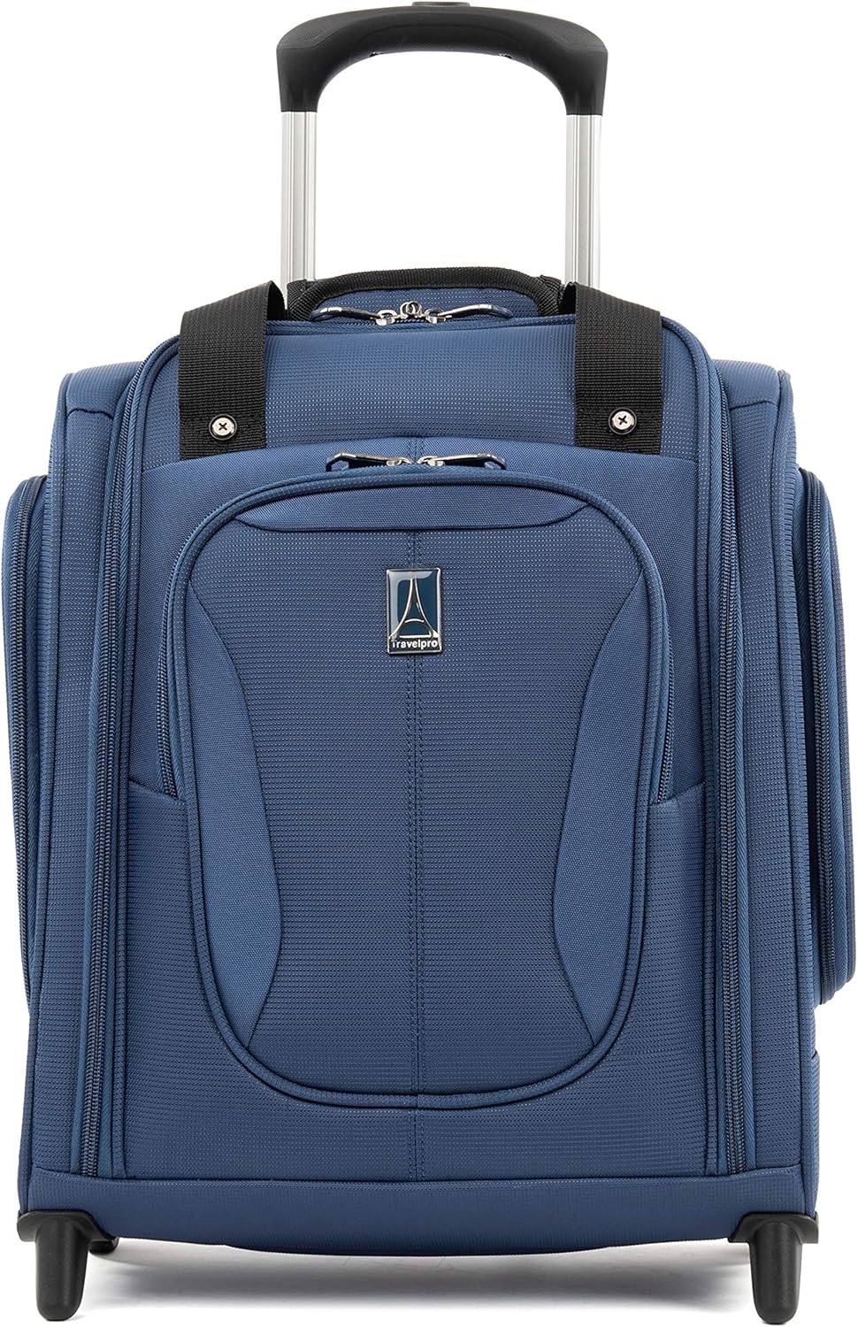 Tourlite Softside Lightweight Rolling Underseat Compact Carry-On Upright 2 Wheel Bag, Men and Women, Black, 15-Inch