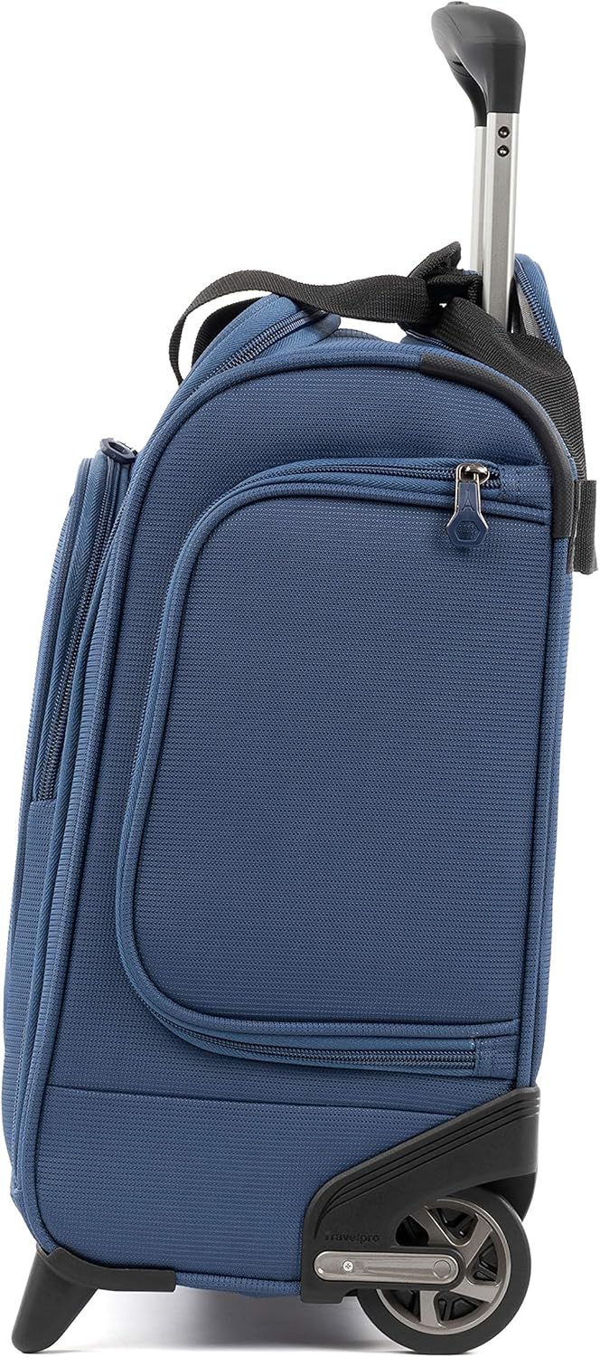 Tourlite Softside Lightweight Rolling Underseat Compact Carry-On Upright 2 Wheel Bag, Men and Women, Black, 15-Inch