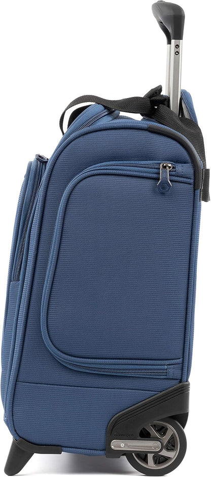 Tourlite Softside Lightweight Rolling Underseat Compact Carry-On Upright 2 Wheel Bag, Men and Women, Black, 15-Inch