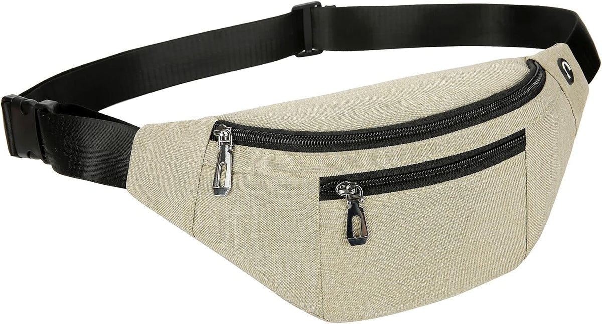 Fanny Pack for Men & Women, Fashion Waterproof Waist Packs with Adjustable Belt, Casual Bag Bum Bags for Travel Sports Running.