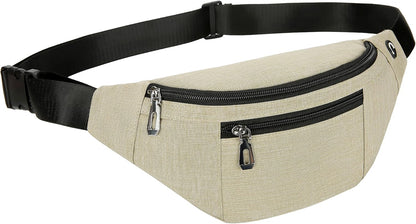 Fanny Pack for Men & Women, Fashion Waterproof Waist Packs with Adjustable Belt, Casual Bag Bum Bags for Travel Sports Running.