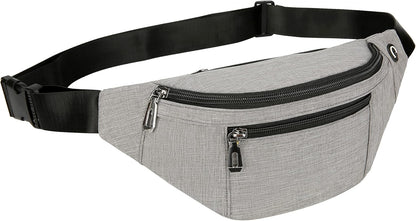 Fanny Pack for Men & Women, Fashion Waterproof Waist Packs with Adjustable Belt, Casual Bag Bum Bags for Travel Sports Running.