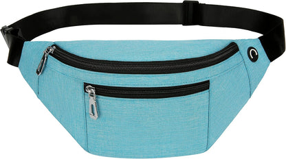 Fanny Pack for Men & Women, Fashion Waterproof Waist Packs with Adjustable Belt, Casual Bag Bum Bags for Travel Sports Running.