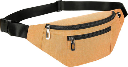 Fanny Pack for Men & Women, Fashion Waterproof Waist Packs with Adjustable Belt, Casual Bag Bum Bags for Travel Sports Running.