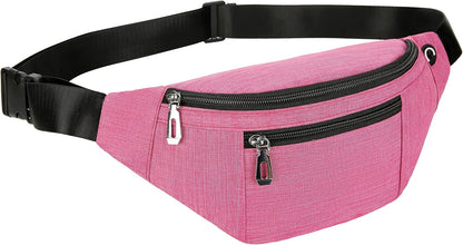 Fanny Pack for Men & Women, Fashion Waterproof Waist Packs with Adjustable Belt, Casual Bag Bum Bags for Travel Sports Running.