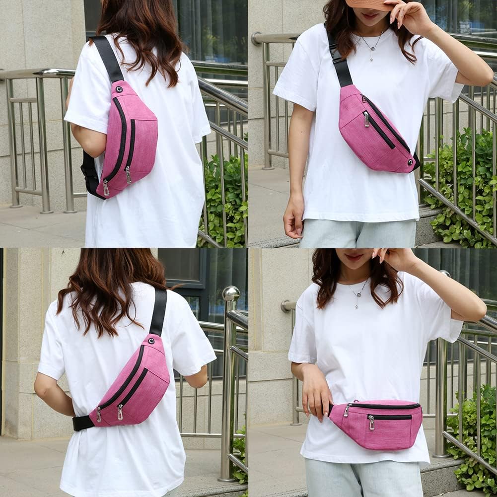 Fanny Pack for Men & Women, Fashion Waterproof Waist Packs with Adjustable Belt, Casual Bag Bum Bags for Travel Sports Running.