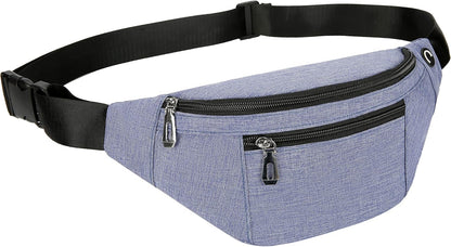 Fanny Pack for Men & Women, Fashion Waterproof Waist Packs with Adjustable Belt, Casual Bag Bum Bags for Travel Sports Running.