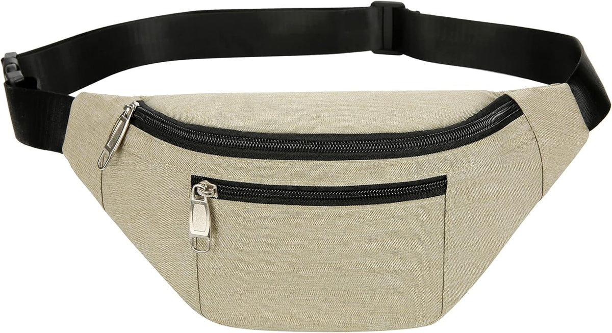Fanny Pack for Men & Women, Fashion Waterproof Waist Packs with Adjustable Belt, Casual Bag Bum Bags for Travel Sports Running.
