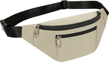 Fanny Pack for Men & Women, Fashion Waterproof Waist Packs with Adjustable Belt, Casual Bag Bum Bags for Travel Sports Running.