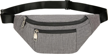 Fanny Pack for Men & Women, Fashion Waterproof Waist Packs with Adjustable Belt, Casual Bag Bum Bags for Travel Sports Running.