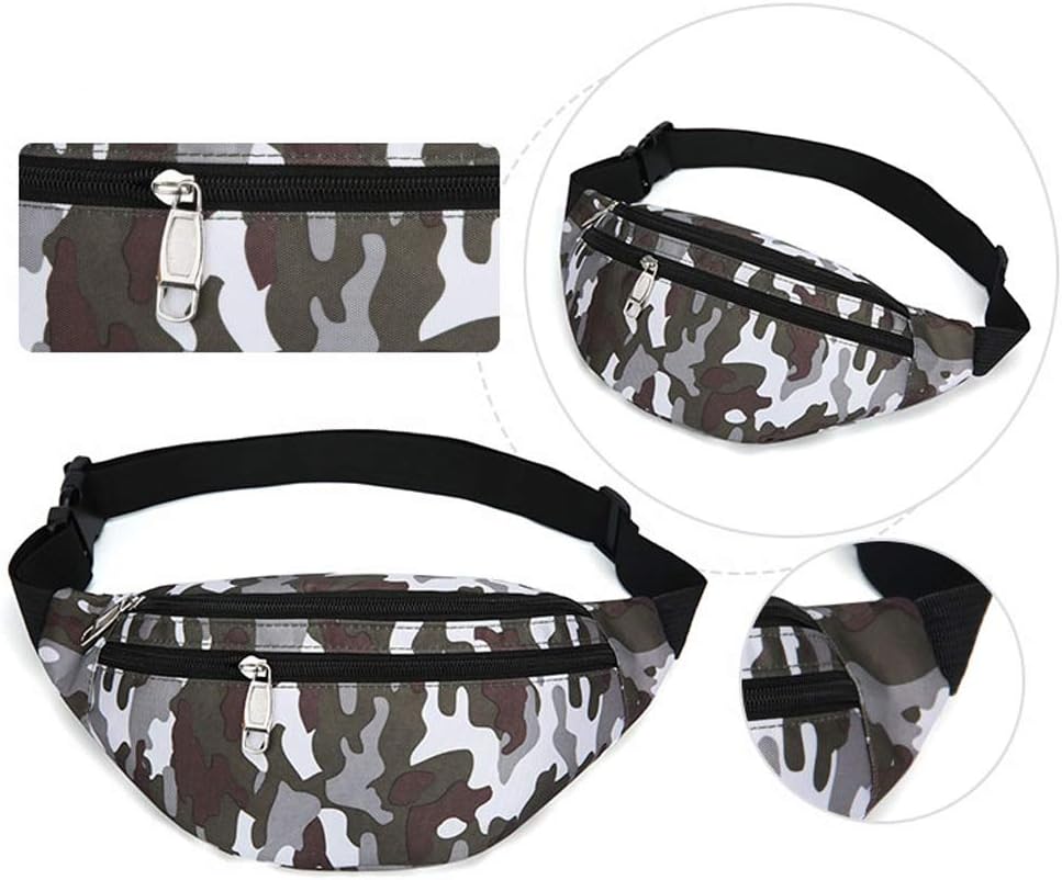 Fanny Pack for Men & Women, Fashion Waterproof Waist Packs with Adjustable Belt, Casual Bag Bum Bags for Travel Sports Running.