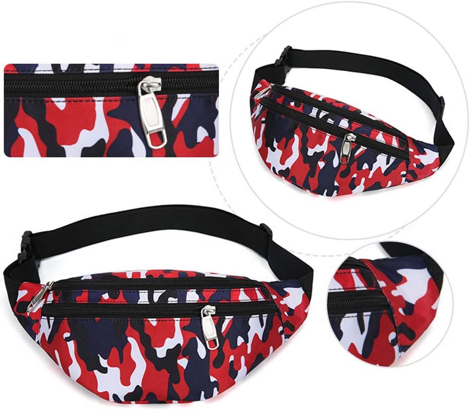 Fanny Pack for Men & Women, Fashion Waterproof Waist Packs with Adjustable Belt, Casual Bag Bum Bags for Travel Sports Running.