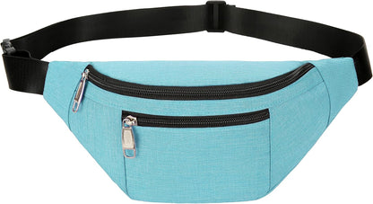 Fanny Pack for Men & Women, Fashion Waterproof Waist Packs with Adjustable Belt, Casual Bag Bum Bags for Travel Sports Running.