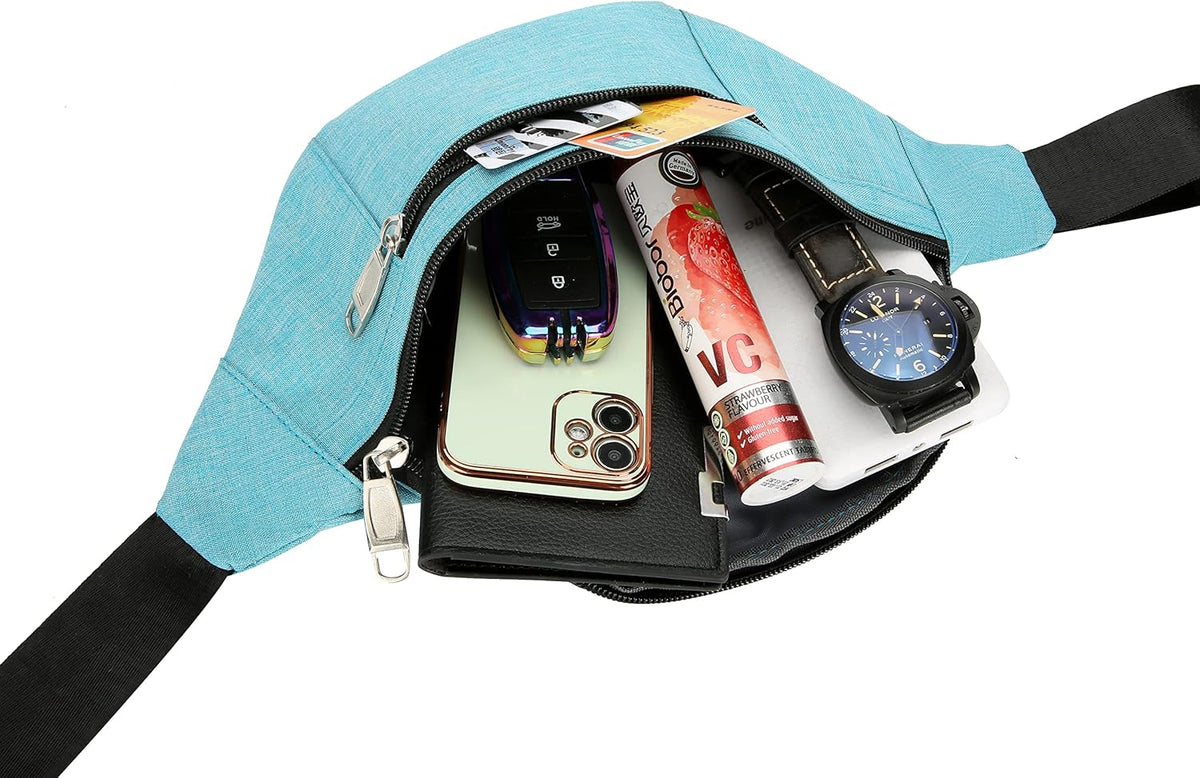 Fanny Pack for Men & Women, Fashion Waterproof Waist Packs with Adjustable Belt, Casual Bag Bum Bags for Travel Sports Running.