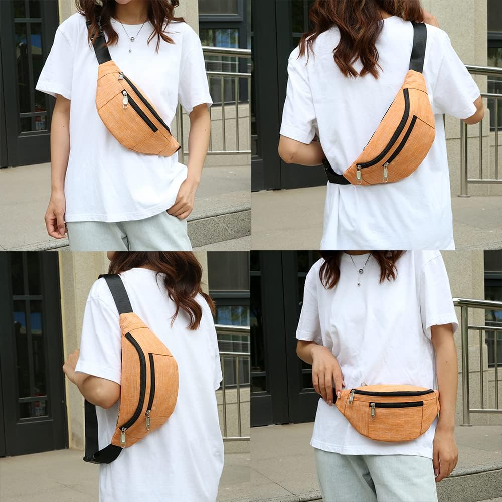 Fanny Pack for Men & Women, Fashion Waterproof Waist Packs with Adjustable Belt, Casual Bag Bum Bags for Travel Sports Running.
