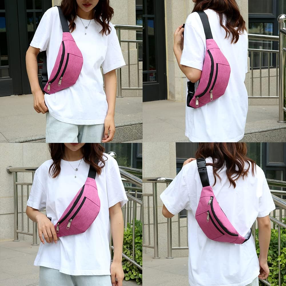 Fanny Pack for Men & Women, Fashion Waterproof Waist Packs with Adjustable Belt, Casual Bag Bum Bags for Travel Sports Running.