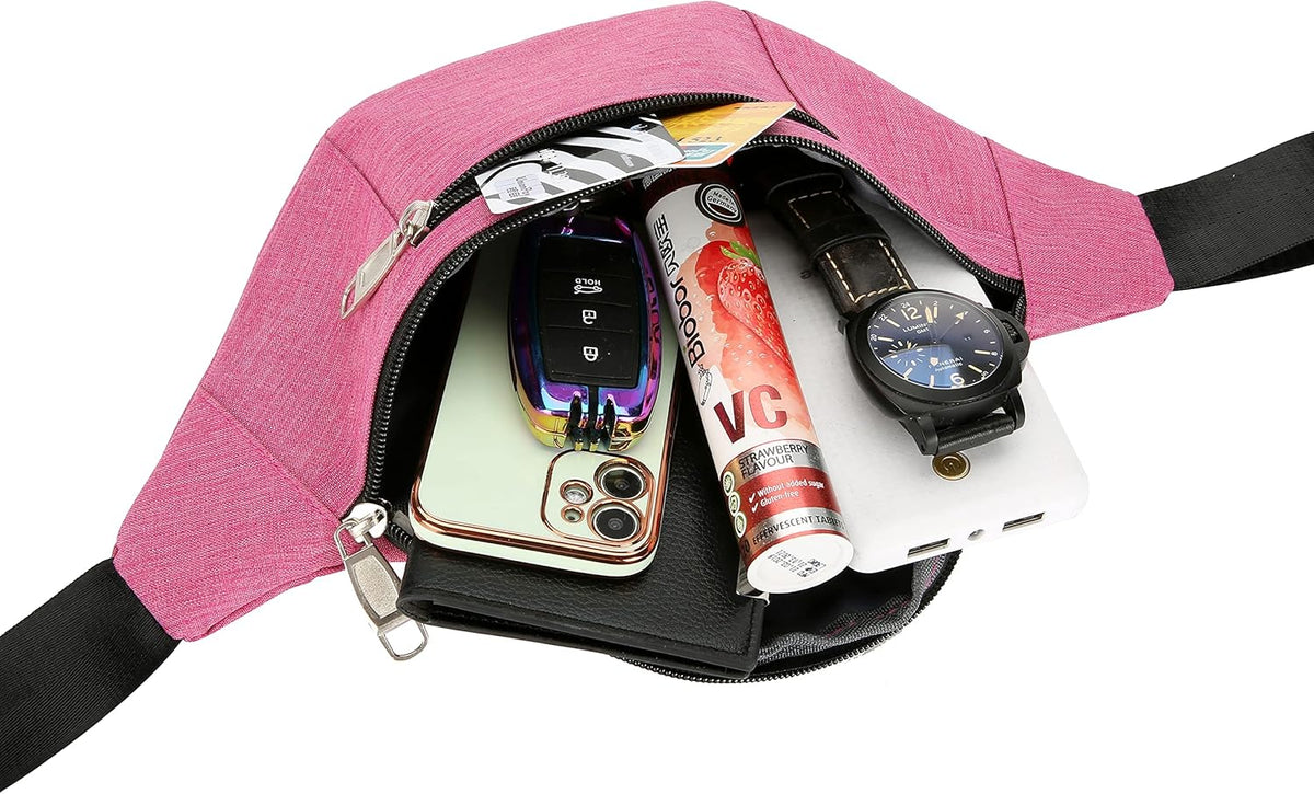 Fanny Pack for Men & Women, Fashion Waterproof Waist Packs with Adjustable Belt, Casual Bag Bum Bags for Travel Sports Running.
