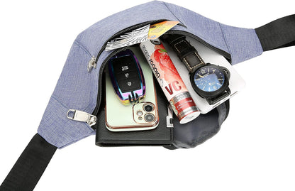 Fanny Pack for Men & Women, Fashion Waterproof Waist Packs with Adjustable Belt, Casual Bag Bum Bags for Travel Sports Running.