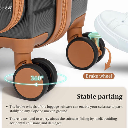 Carry on Luggage 22x14x9 Airline Approved, Hardside 20 Inch Carry-on Suitcases with Spinner Wheels, Lightweight Travel Luggage Sets with TSA Lock