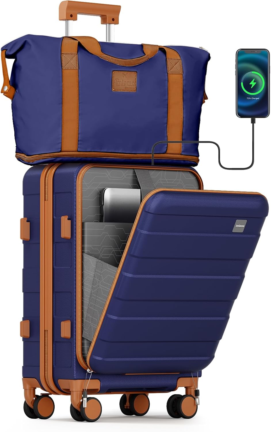 Carry on Luggage 22x14x9 Airline Approved, Hardside 20 Inch Carry-on Suitcases with Spinner Wheels, Lightweight Travel Luggage Sets with TSA Lock