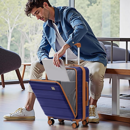 Carry on Luggage 22x14x9 Airline Approved, Hardside 20 Inch Carry-on Suitcases with Spinner Wheels, Lightweight Travel Luggage Sets with TSA Lock