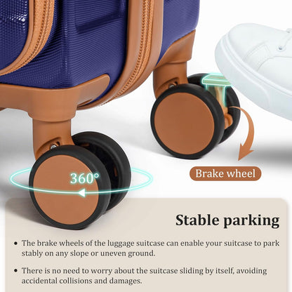 Carry on Luggage 22x14x9 Airline Approved, Hardside 20 Inch Carry-on Suitcases with Spinner Wheels, Lightweight Travel Luggage Sets with TSA Lock