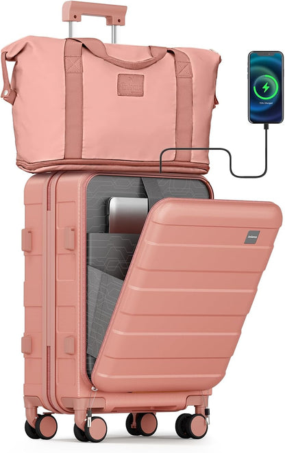 Carry on Luggage 22x14x9 Airline Approved, Hardside 20 Inch Carry-on Suitcases with Spinner Wheels, Lightweight Travel Luggage Sets with TSA Lock