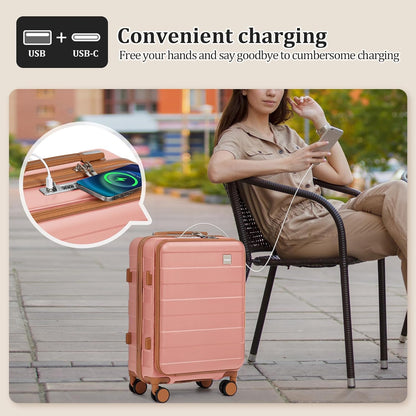 Carry on Luggage 22x14x9 Airline Approved, Hardside 20 Inch Carry-on Suitcases with Spinner Wheels, Lightweight Travel Luggage Sets with TSA Lock