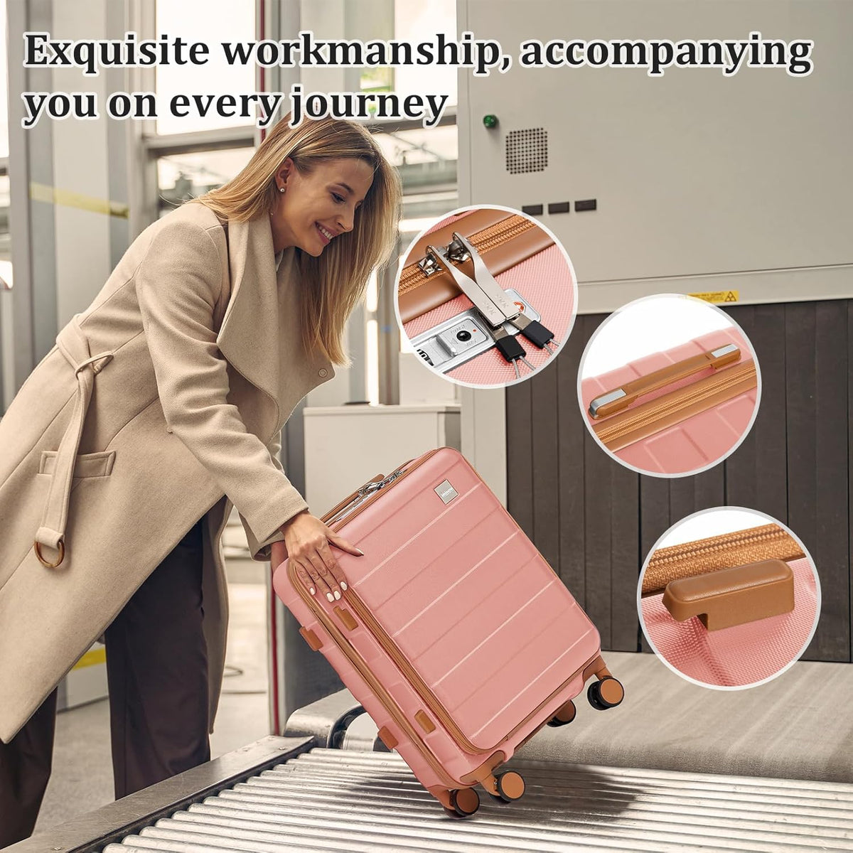 Carry on Luggage 22x14x9 Airline Approved, Hardside 20 Inch Carry-on Suitcases with Spinner Wheels, Lightweight Travel Luggage Sets with TSA Lock