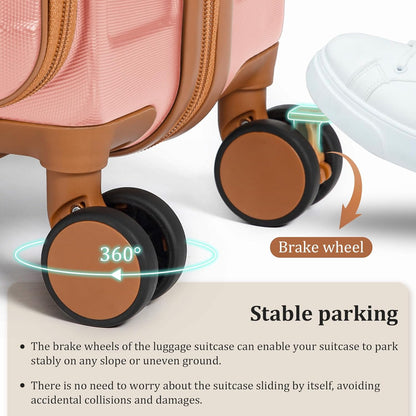 Carry on Luggage 22x14x9 Airline Approved, Hardside 20 Inch Carry-on Suitcases with Spinner Wheels, Lightweight Travel Luggage Sets with TSA Lock