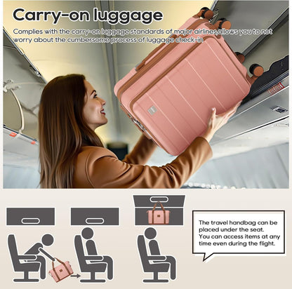 Carry on Luggage 22x14x9 Airline Approved, Hardside 20 Inch Carry-on Suitcases with Spinner Wheels, Lightweight Travel Luggage Sets with TSA Lock