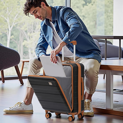 Carry on Luggage 22x14x9 Airline Approved, Hardside 20 Inch Carry-on Suitcases with Spinner Wheels, Lightweight Travel Luggage Sets with TSA Lock