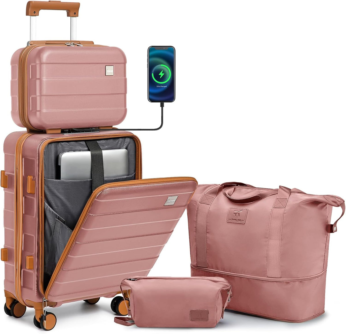 Carry on Luggage 22x14x9 Airline Approved, Hardside 20 Inch Carry-on Suitcases with Spinner Wheels, Lightweight Travel Luggage Sets with TSA Lock
