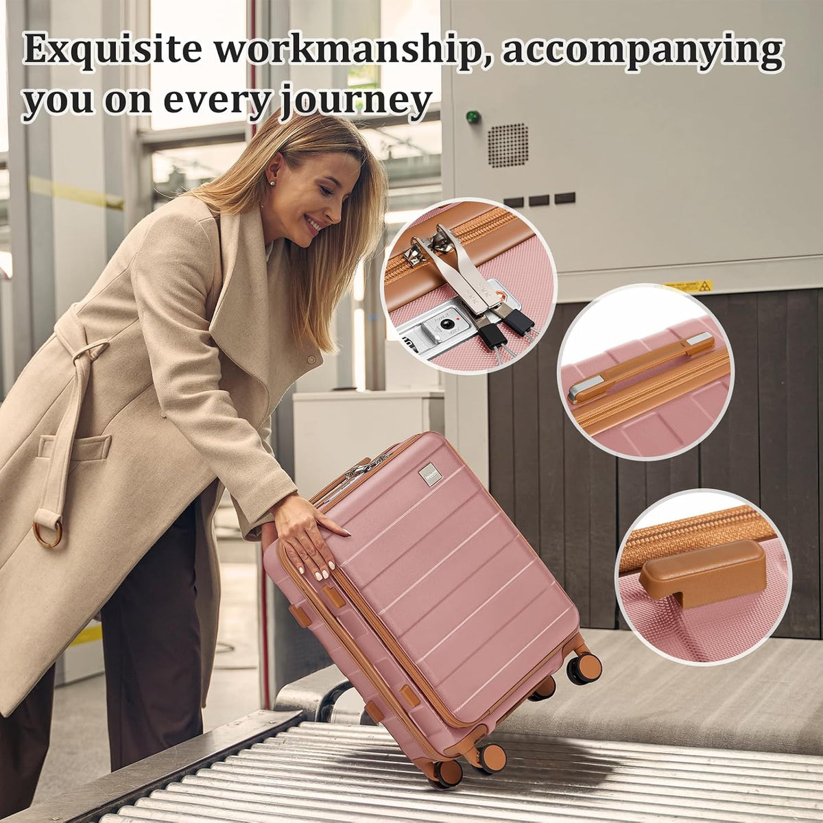 Carry on Luggage 22x14x9 Airline Approved, Hardside 20 Inch Carry-on Suitcases with Spinner Wheels, Lightweight Travel Luggage Sets with TSA Lock