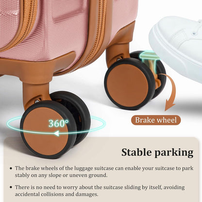 Carry on Luggage 22x14x9 Airline Approved, Hardside 20 Inch Carry-on Suitcases with Spinner Wheels, Lightweight Travel Luggage Sets with TSA Lock