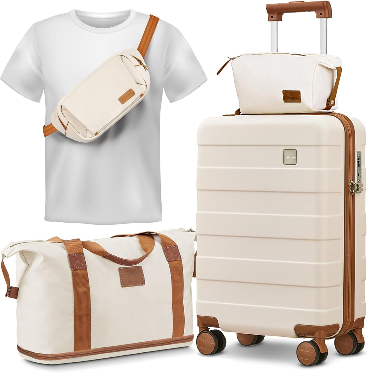 Carry on Luggage 22x14x9 Airline Approved, Hardside 20 Inch Carry-on Suitcases with Spinner Wheels, Lightweight Travel Luggage Sets with TSA Lock