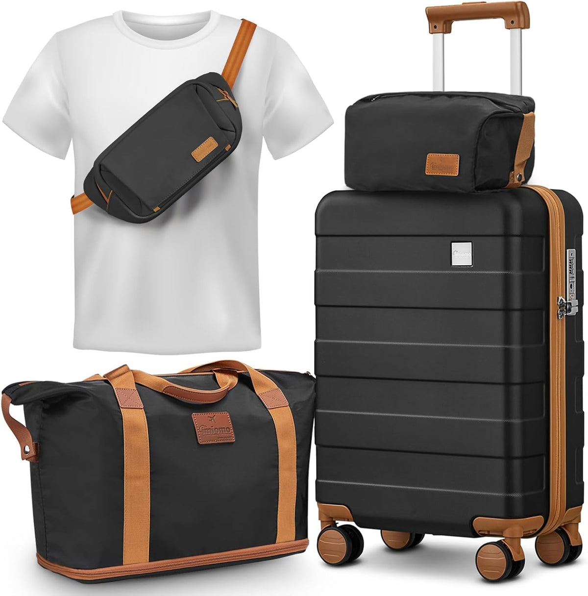 Carry on Luggage 22x14x9 Airline Approved, Hardside 20 Inch Carry-on Suitcases with Spinner Wheels, Lightweight Travel Luggage Sets with TSA Lock