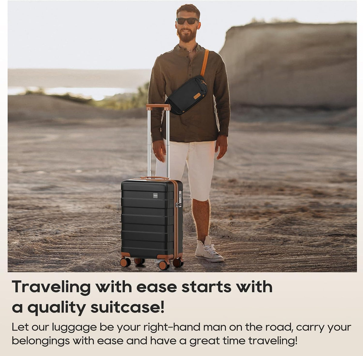 Carry on Luggage 22x14x9 Airline Approved, Hardside 20 Inch Carry-on Suitcases with Spinner Wheels, Lightweight Travel Luggage Sets with TSA Lock
