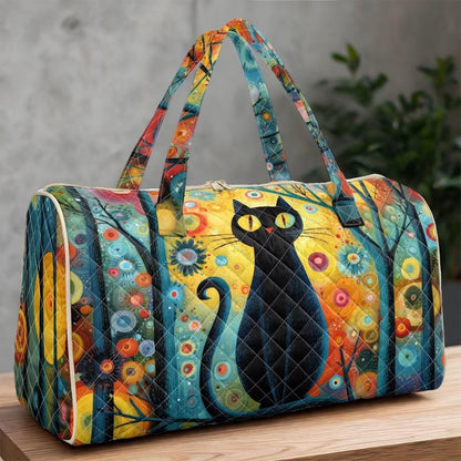 Cactus Quilted Gym Bag For Women, Quilt Large Tote Bag Holds Travel Essentials Clothes Makeup, Padded Top Handles, Lightweight Open Top with Inner Pockets to Store Cosmetics & Small Essentials