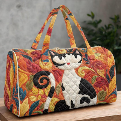 Cactus Quilted Gym Bag For Women, Quilt Large Tote Bag Holds Travel Essentials Clothes Makeup, Padded Top Handles, Lightweight Open Top with Inner Pockets to Store Cosmetics & Small Essentials